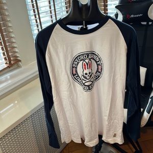 Psycho bunny long sleeve baseball shirt XL lightly worn